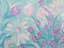 Load image into Gallery viewer, Vintage Fabric - Cotton - Sky Blue Floral - Fabric Remnant - VCL556