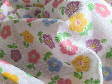 Load image into Gallery viewer, Vintage Fabric - Cotton - Dotted Swiss - Floral - Fabric Remnant - DSS409