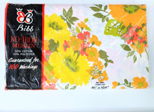 Load image into Gallery viewer, Vintage Bed Sheet - Double - Flat - Meadow Flower - Yellow Orange - BDSD522