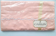 Load image into Gallery viewer, Vintage Bed Sheet - Twin - Flat - Pink Trimmed - West Point Pepperell Carlin - BDTF28
