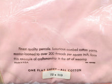 Load image into Gallery viewer, Vintage Bed Sheet - Twin - Flat - Pink Trimmed - West Point Pepperell Carlin - BDTF28