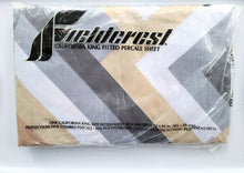Load image into Gallery viewer, Vintage Bed Sheet - California King - Fitted - Chevron - Fieldcrest - BDKFT80