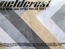 Load image into Gallery viewer, Vintage Bed Sheet - California King - Fitted - Chevron - Fieldcrest - BDKFT80