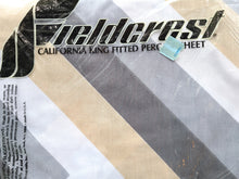 Load image into Gallery viewer, Vintage Bed Sheet - California King - Fitted - Chevron - Fieldcrest - BDKFT80