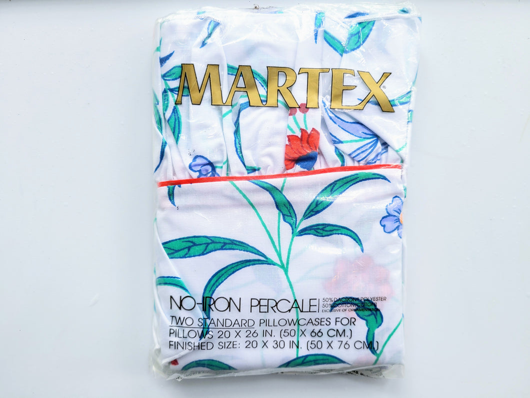 Vintage Pillowcases - Standard - Floral - Ruffled - Martex - BDP108