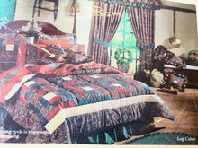 Load image into Gallery viewer, Vintage Bed Sheet Set - Queen - Log Cabin - BDQST398