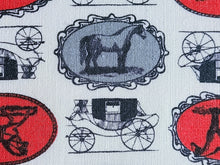 Load image into Gallery viewer, Vintage Fabric - Cotton - Horse and Carriage - By the Yard - VCW1816