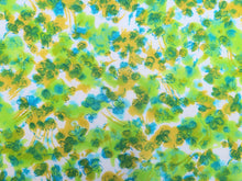 Load image into Gallery viewer, 1960s 1970s Retro Fabric - Cotton - Dreamy Lime Floral - By the Yard - 6C440