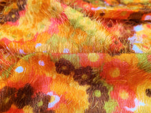 Load image into Gallery viewer, 1960s 1970s Retro Fabric - Flower Power - Fancy Fluffy - By the Yard - 6FNC52