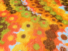 Load image into Gallery viewer, 1960s 1970s Retro Fabric - Flower Power - Fancy Fluffy - By the Yard - 6FNC52
