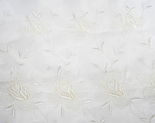 Load image into Gallery viewer, Vintage Fabric - Chiffon Georgette - White, Embroidered - Fabric Remnant - CHF400