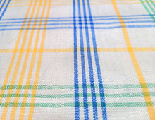 Load image into Gallery viewer, Vintage Fabric - Linen - Plaid - Cream - Linen - Fabric Remnant - LN336