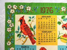 Load image into Gallery viewer, 1976 Vintage Calendar Towel - Cotton - Birds - TWLC95

