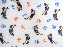 Load image into Gallery viewer, Vintage Fabric - Cotton - Flannel - Hockey Player - By the Yard - VFL575