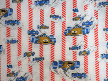 Load image into Gallery viewer, Vintage Fabric - Cotton - Flannel - Race Car - Red, Blue - By the Yard - VFL400

