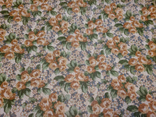 Load image into Gallery viewer, Vintage Fabric - Cotton - Roses and Pinstripes - By the Yard - VCS409

