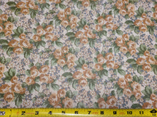 Load image into Gallery viewer, Vintage Fabric - Cotton - Roses and Pinstripes - By the Yard - VCS409
