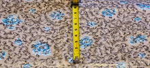 Load image into Gallery viewer, Vintage Fabric - Polished Cotton - Metallic Gold Blue Floral - Fabric Remnant - VCLP99
