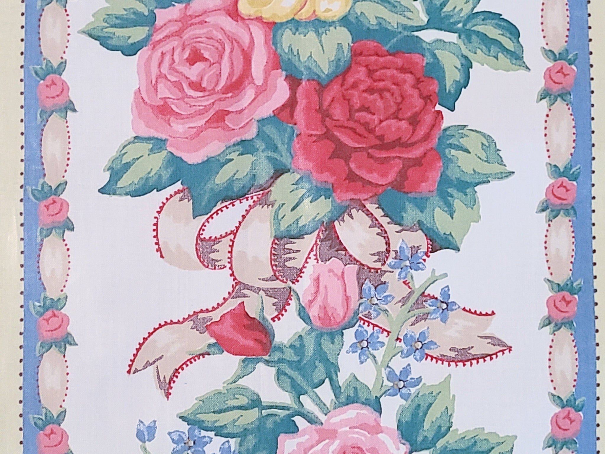 Vintage Fabric - 1940s Interior Home Decorating - Polished Chintz