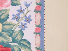 Load image into Gallery viewer, Vintage Fabric - 1940s Interior Home Decorating - Polished Chintz - Roses - Fabric Remnant - HD731
