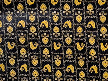 Load image into Gallery viewer, Vintage Fabric - Cotton - Little Bird - Black, Yellow - Fabric Remnant - VCW203
