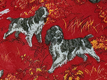 Load image into Gallery viewer, Vintage Fabric - Cotton - Dogs Spaniel Pointer  - Fabric Remnant - VCW516
