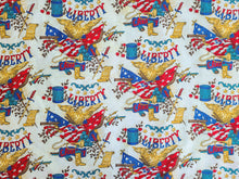 Load image into Gallery viewer, 1960s 1970s Retro Fabric - Cotton - Calvalry Liberty Patriotic - Fabric Remnant - 6C88
