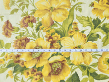 Load image into Gallery viewer, Vintage Fabric - Cotton - Floral - Yellow Background - Fabric Remnant - VCL55
