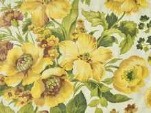 Load image into Gallery viewer, Vintage Fabric - Cotton - Floral - Yellow Background - Fabric Remnant - VCL55
