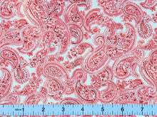 Load image into Gallery viewer, Vintage Fabric - Cotton  - Paisley Roses - By the Yard - VCP125
