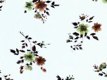Load image into Gallery viewer, 1960s 1970s Retro Fabric - Cotton - Autumn Roses - Fabric Remnant - 6C289
