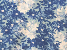 Load image into Gallery viewer, Vintage Fabric - Cotton - Blue Daisy on Blue - By the Yard - VCL318
