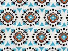 Load image into Gallery viewer, Vintage Fabric - Cotton - Black Dot Blue Daisy - By the Yard - VCG735
