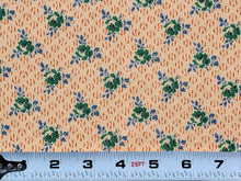 Load image into Gallery viewer, 1920s Vintage Fabric - Cotton - Roses on Peach - By the Yard - VCS737
