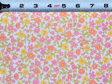 Load image into Gallery viewer, 1960s 1970s Retro Fabric - Cotton - Petite Flowers Allover - Fabric Remnant - 6C290
