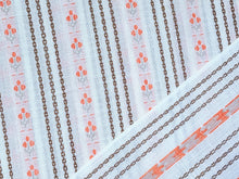 Load image into Gallery viewer, Vintage Fabric - Jacquard Weave - Cotton - Floral Stripe - Fabric Remnant - JCQ42
