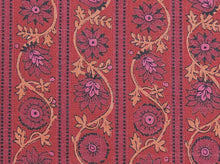 Load image into Gallery viewer, Vintage Fabric - Cotton - Striped Floral - By the Yard - VCG376
