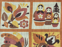 Load image into Gallery viewer, Vintage Tea Towel - Printed Linen - Nesting Dolls - TWL413

