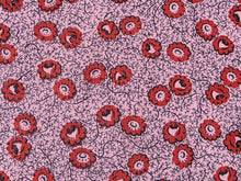 Load image into Gallery viewer, 1930s Vintage Fabric - Cotton - Floral - Red on Pink - By the Yard - VCS734
