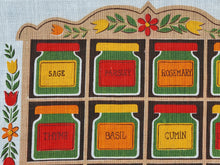 Load image into Gallery viewer, 1974 Vintage Calendar Towel - Linen - Kitchen Spices - TWLC103
