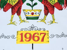 Load image into Gallery viewer, 1967 Vintage Calendar Towel - Cotton - Rooster - TWLC223
