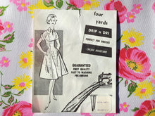 Load image into Gallery viewer, 1960s 1970s Retro Fabric - Rayon - Pink Roses Yellow Floral - Fabric Remnant - 6RY777
