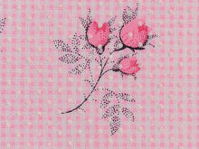 Load image into Gallery viewer, Vintage Fabric - Dotted Swiss - Cotton - Flocked Dots - Pink Roses - By the Yard - DSS59

