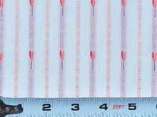 Load image into Gallery viewer, Vintage Fabric - Jacquard Weave - Cotton - Pink Tulip Stripe - Fabric Remnant - JCQ50
