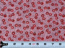 Load image into Gallery viewer, 1930s Vintage Fabric - Cotton - Floral - Red on Pink - By the Yard - VCS734
