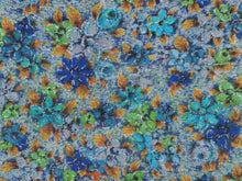 Load image into Gallery viewer, 1960s 1970s Retro Fabric - Cotton - Roses  - Fabric Remnant - 6C726
