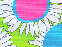 Load image into Gallery viewer, 1960s 1970s Retro Fabric - Heavy Cotton - Sunflower Power - Fabric Remnant - 6C228
