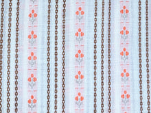 Load image into Gallery viewer, Vintage Fabric - Jacquard Weave - Cotton - Floral Stripe - Fabric Remnant - JCQ42
