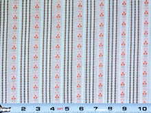 Load image into Gallery viewer, Vintage Fabric - Jacquard Weave - Cotton - Floral Stripe - Fabric Remnant - JCQ42
