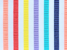 Load image into Gallery viewer, 1960s 1970s Retro Fabric - Seersucker - Striped - Fabric Remnant - 6SR790
